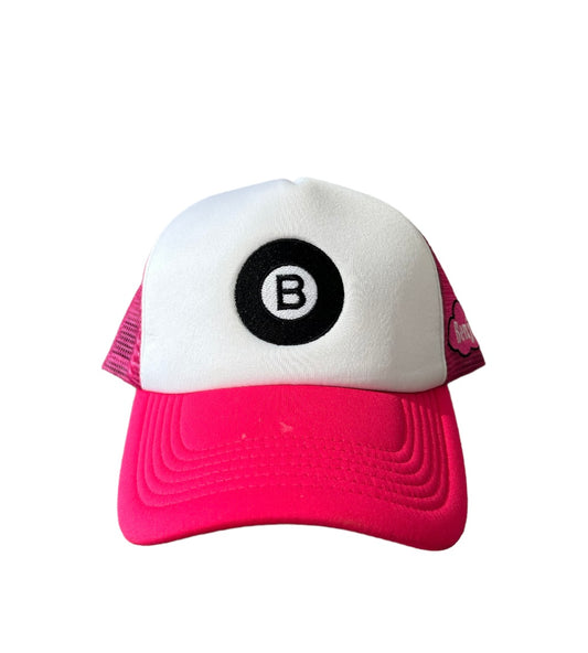 "B" Eight Ball Hat Pink
