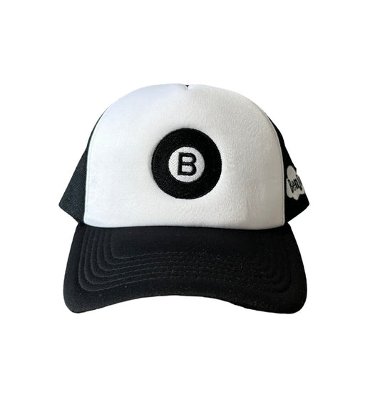 "B" Eight Ball Hat Black